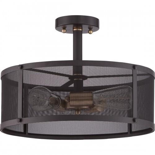 Quoizel UST1716WT Union Station Semi flush western bronze Semi-Flush Mount