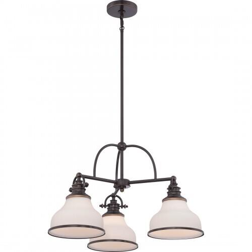 Quoizel GRT5103PN Grant Dinette chandelier plldn brnz 3lts Chandelier