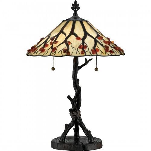 Quoizel AG711TVA Whispering Wood Table lamp agate vlnt brnz Table Lamp