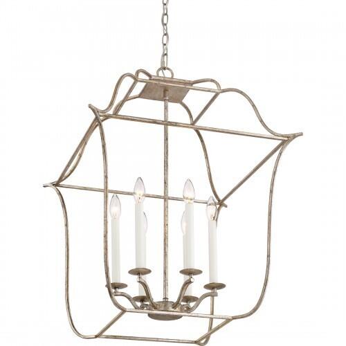 Quoizel GLY5206CS Gallery Foyer 6lt century silver leaf Pendant