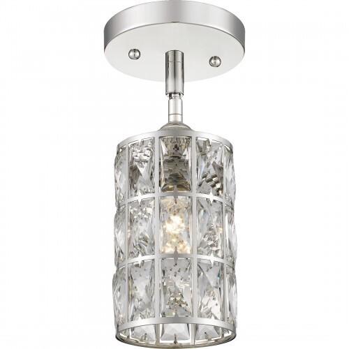 Quoizel QPP4046PK Oliver Mini pendant 1 light polished nickel Mini Pendant