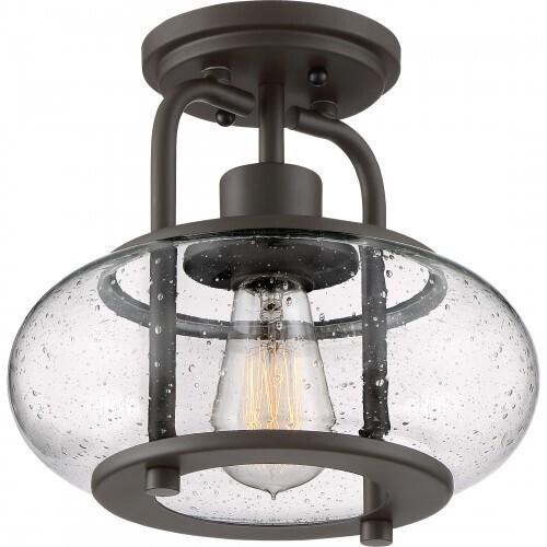 Quoizel TRG1710OZ Trilogy Semi flush 1 light old brnz Semi-Flush Mount