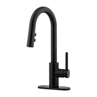 Pfister Black Stellen 1-handle Pull Down Bar and Prep Faucet LG572-SAB