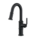 Gerber D150537BS Satin Black Kinzie Single Handle Pull-down Prep Faucet