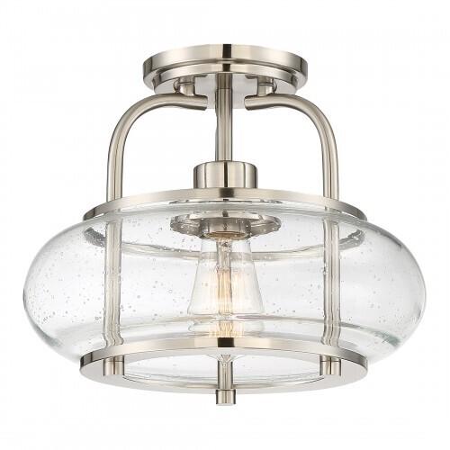 Quoizel TRG1712BN Trilogy Semi-flush 1-light brsh nikl Semi-Flush Mount