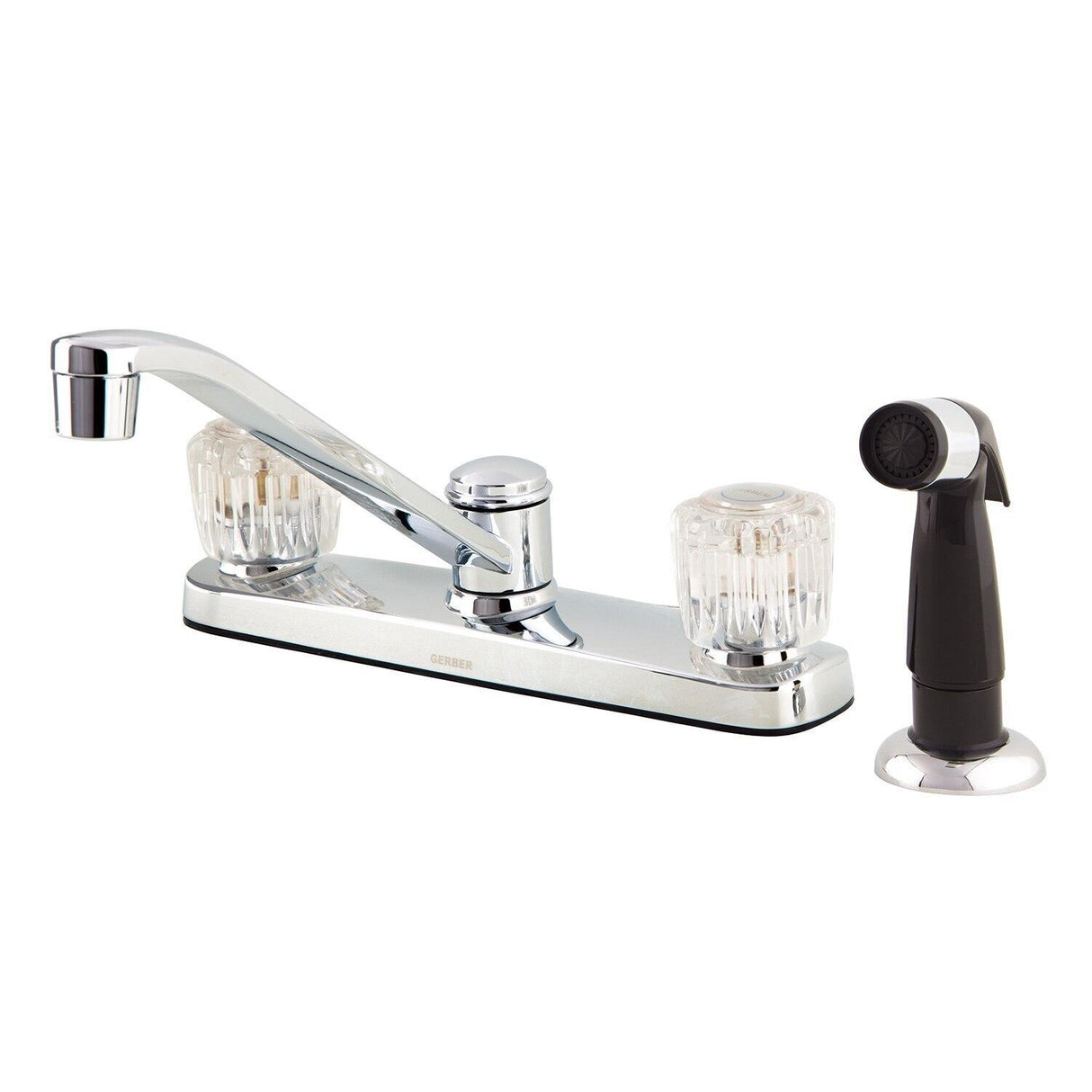Gerber G0042211W Chrome Maxwell Se Two Handle Kitchen Faucet W/ Acrylic Handles S...