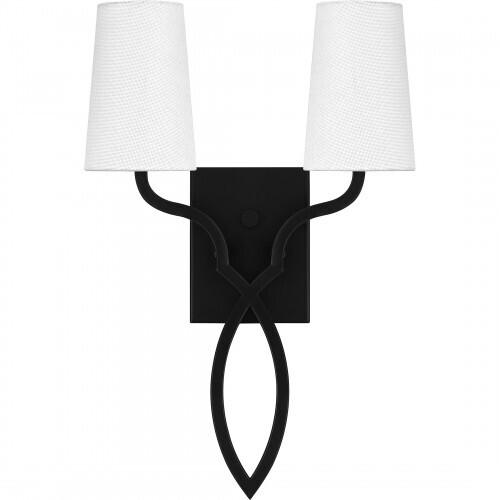 Quoizel QW16130MBK Quoizel Wood Wall 2 light matte black Wall Sconce