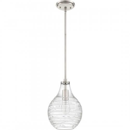 Quoizel QPP4019BN Genie Mini pendant 1 light brushed nickel Mini Pendant