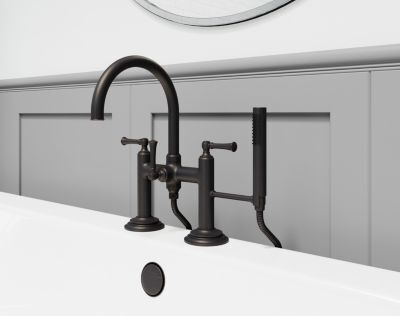 Pfister Tuscan Bronze Tisbury Deck Mounted Tub Filler LG6-2TBY