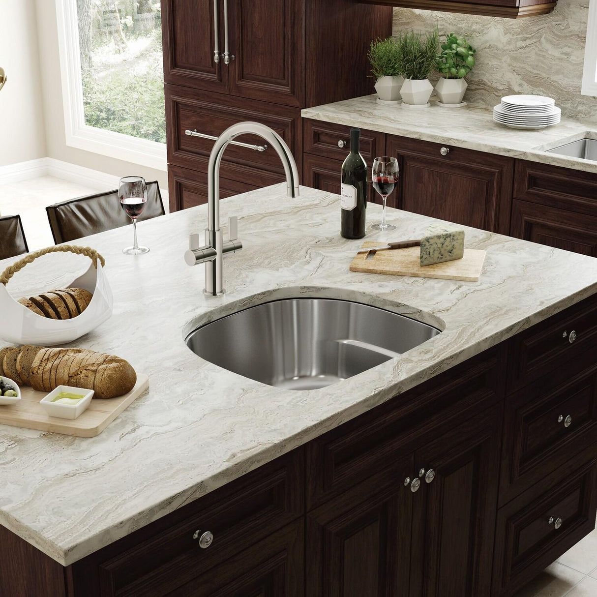 FRANKE PRX11021 Prestige 22.25-in. x 20-in. 18 Gauge Stainless Steel Undermount Single Bowl Kitchen Sink - PRX11021 In Silk