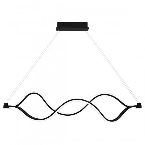 Quoizel PCBLR138MBK Bleecker Linear chandelier led light matte black Island Light