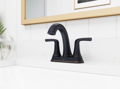 Pfister Tuscan Bronze 2-handle 4" Centerset Bathroom Faucet LG48-MCA0Y