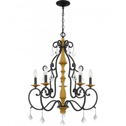 Quoizel AEA5026MBK Althea Chandelier 5 lights matte black Chandelier