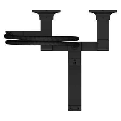 Pfister Matte Black Wall Mount Tub Filler Without Handles LG6-3VRVB