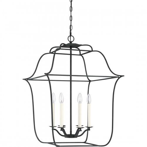 Quoizel GLY5206BA Gallery 6 light foyer ryl ebony Pendant