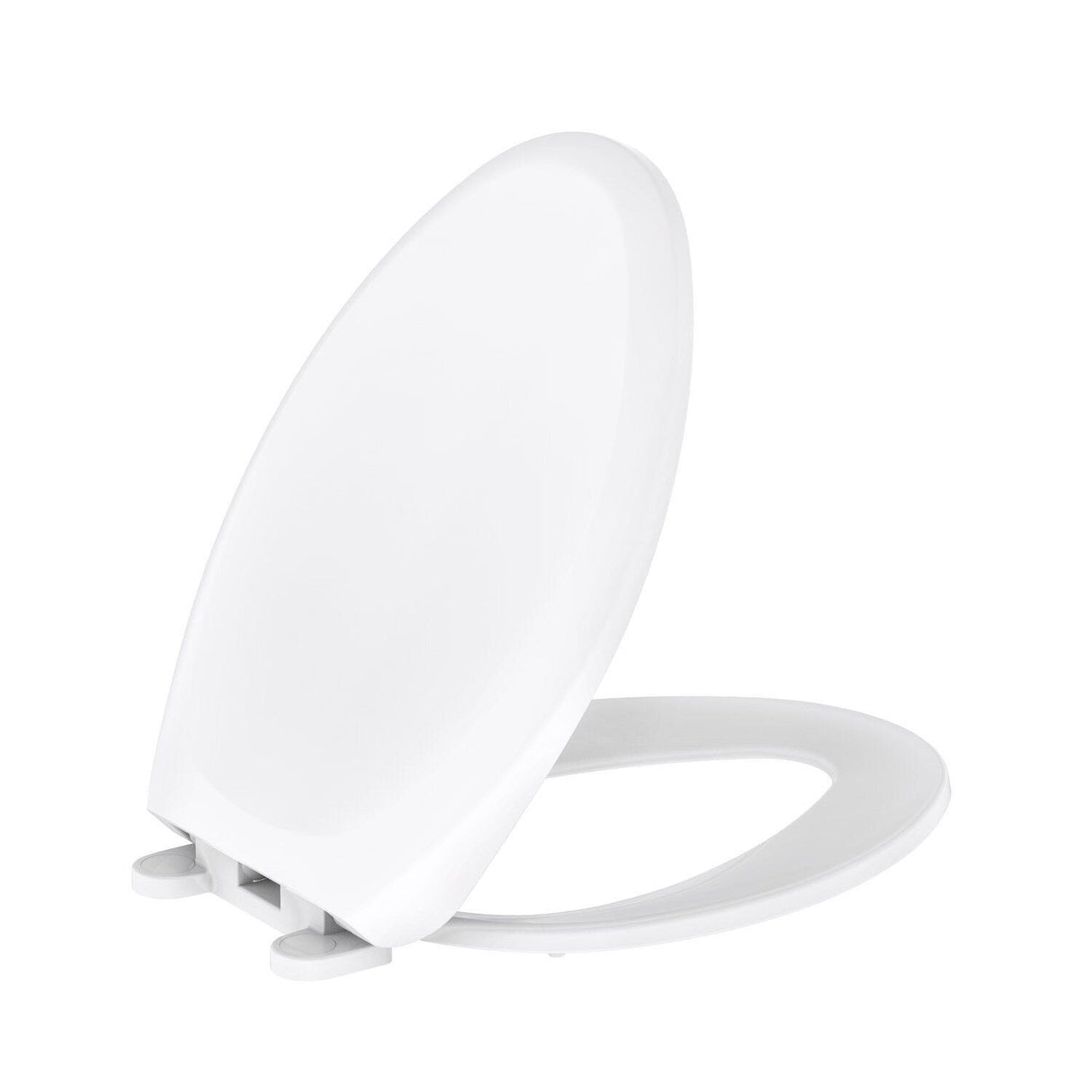 Gerber G0099849 White Adjustable Slow Close Elongated Toilet Seat With Cover