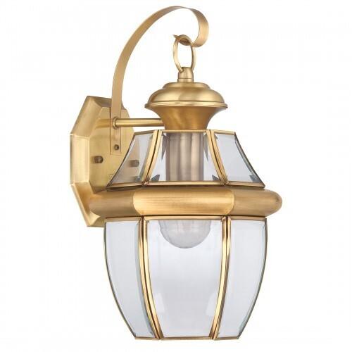 Quoizel NY8316B Newbury Outdoor wall plsh brss 1l Outdoor Lantern
