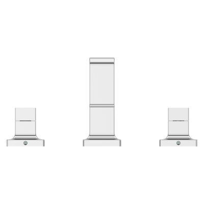 Polished Chrome 2-handle 8 Widespread Ribbon Spout Bath Faucet LG49-VRV1C