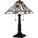 Quoizel TF16137MBK Tiffany Table lamp tiffany 2 lights matte black Table Lamp