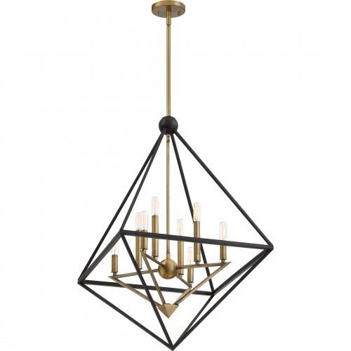 Quoizel LVR5208WT Louvre Foyer 8 light western bronze Pendant