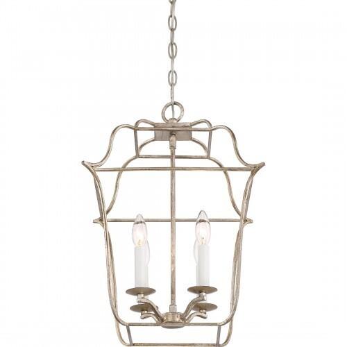 Quoizel GLY5204CS Gallery Foyer 4lt century silver leaf Pendant
