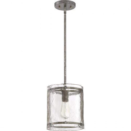 Quoizel FTS1509MM Fortress Mini pendant mottled silver Mini Pendant