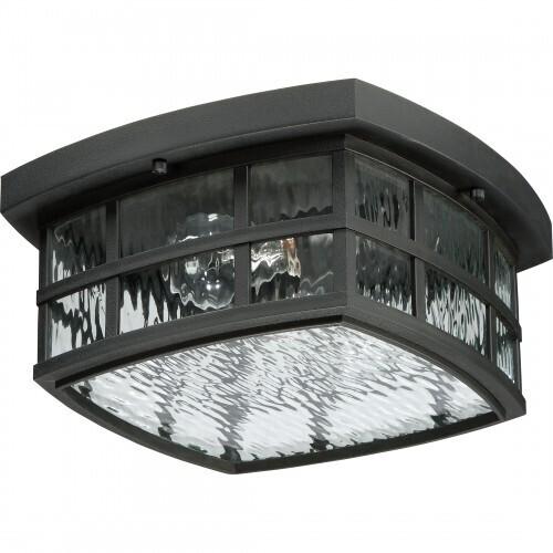 Quoizel SNN1612K Stonington Outdoor flushmount mystic black Outdoor Lantern