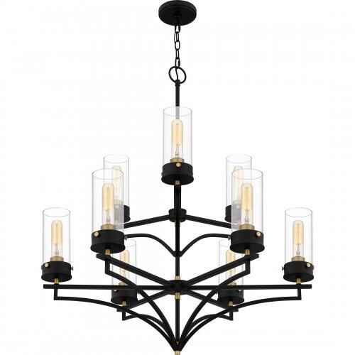 Quoizel HLS5031MBK Hillside Chandelier 9 lights matte black Chandelier