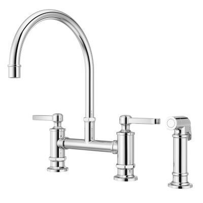 Pfister Polished Chrome 2-handle Kitchen Faucet LG31-TDC