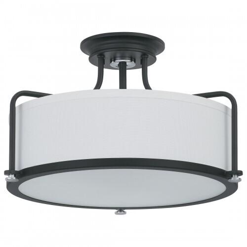Quoizel QF1715EK Rigel Semi-flush mount 3 light earth black Semi-Flush Mount