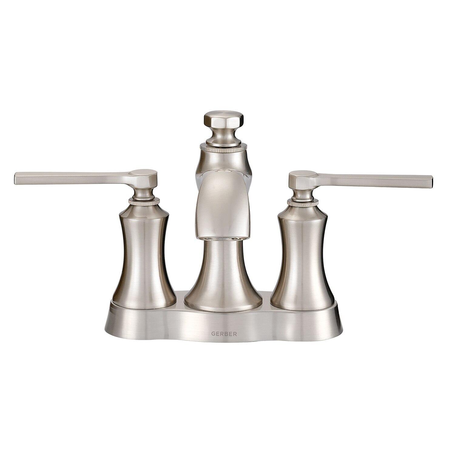 Gerber D307028 Chrome Draper Two Handle Centerset Lavatory Faucet
