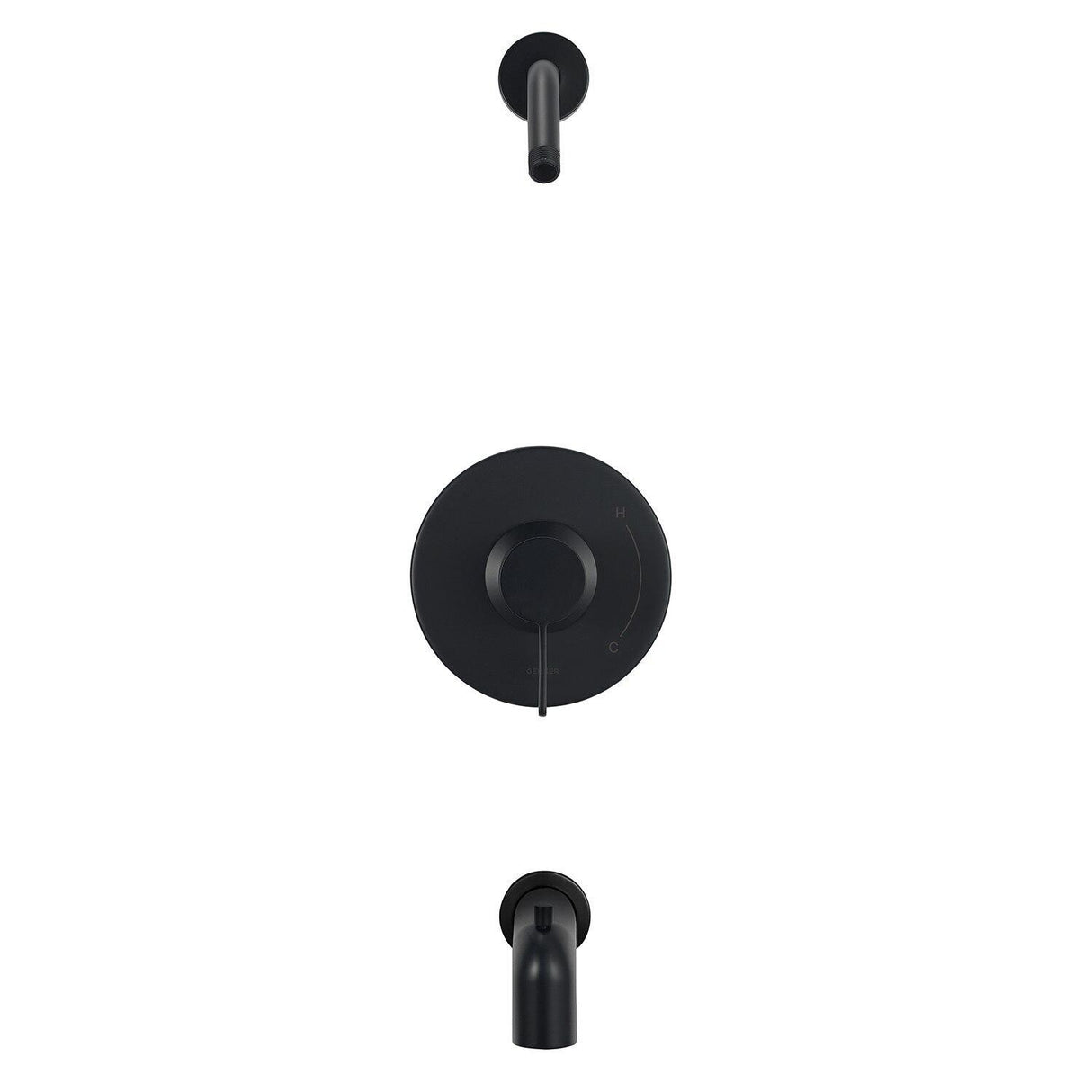 Gerber D520030LSBSTC Satin Black Amalfi Tub & Shower Trim Kit, Without Showerhead