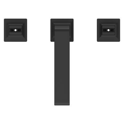 Pfister Matte Black 2-handle 8 Widespread Ribbon Spout Bath Faucet LG49-VRV1B