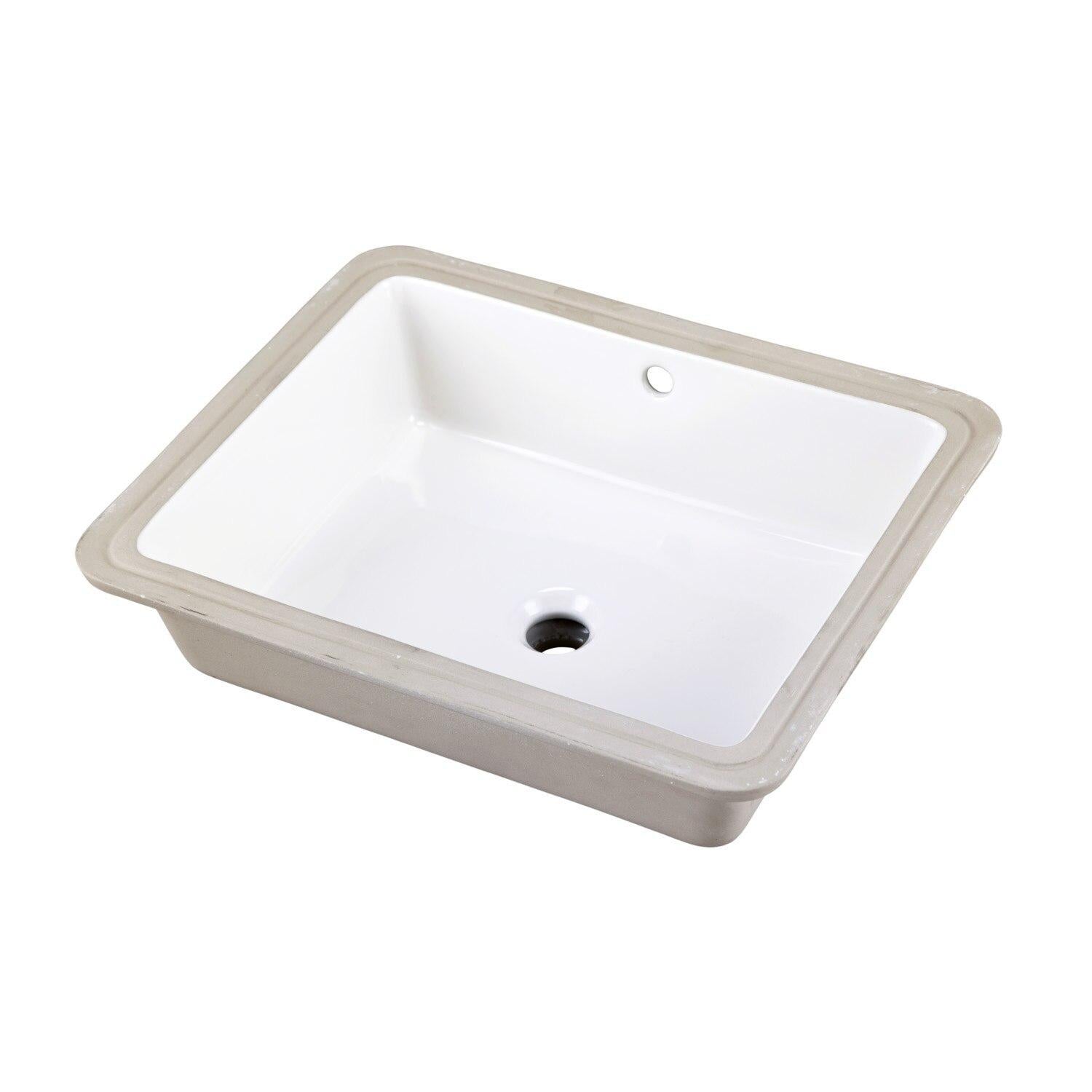 Gerber G0012791 White Wicker Park Rectangular Undercounter Bathroom Sink