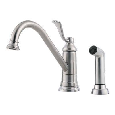 Pfister Stainless Steel Portland 1-handle Kitchen Faucet LG34-4PS0