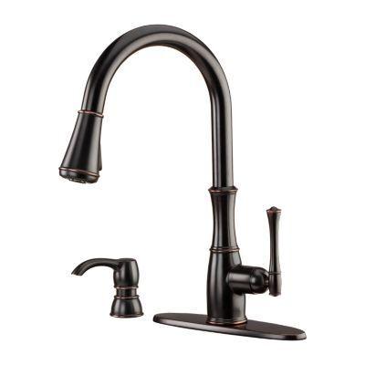 Pfister Tuscan Bronze Wheaton Pull-down Kitchen Faucet GT529-WH1Y