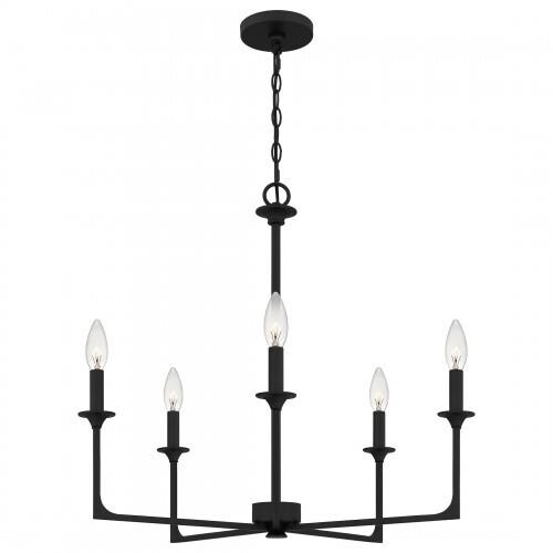 Quoizel PRC5026MBK Prescott Chandelier 5 lights matte black Chandelier