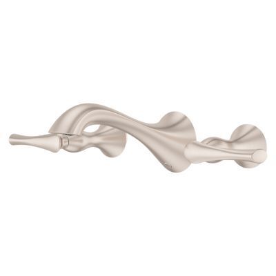 Pfister Brushed Nickel 2-handle Wall Mount Bathroom Faucet LG49-RH4K