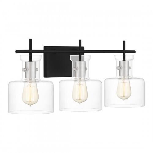 Quoizel PEN8622MBK Pensbury Bath 3 lights matte black. Bath