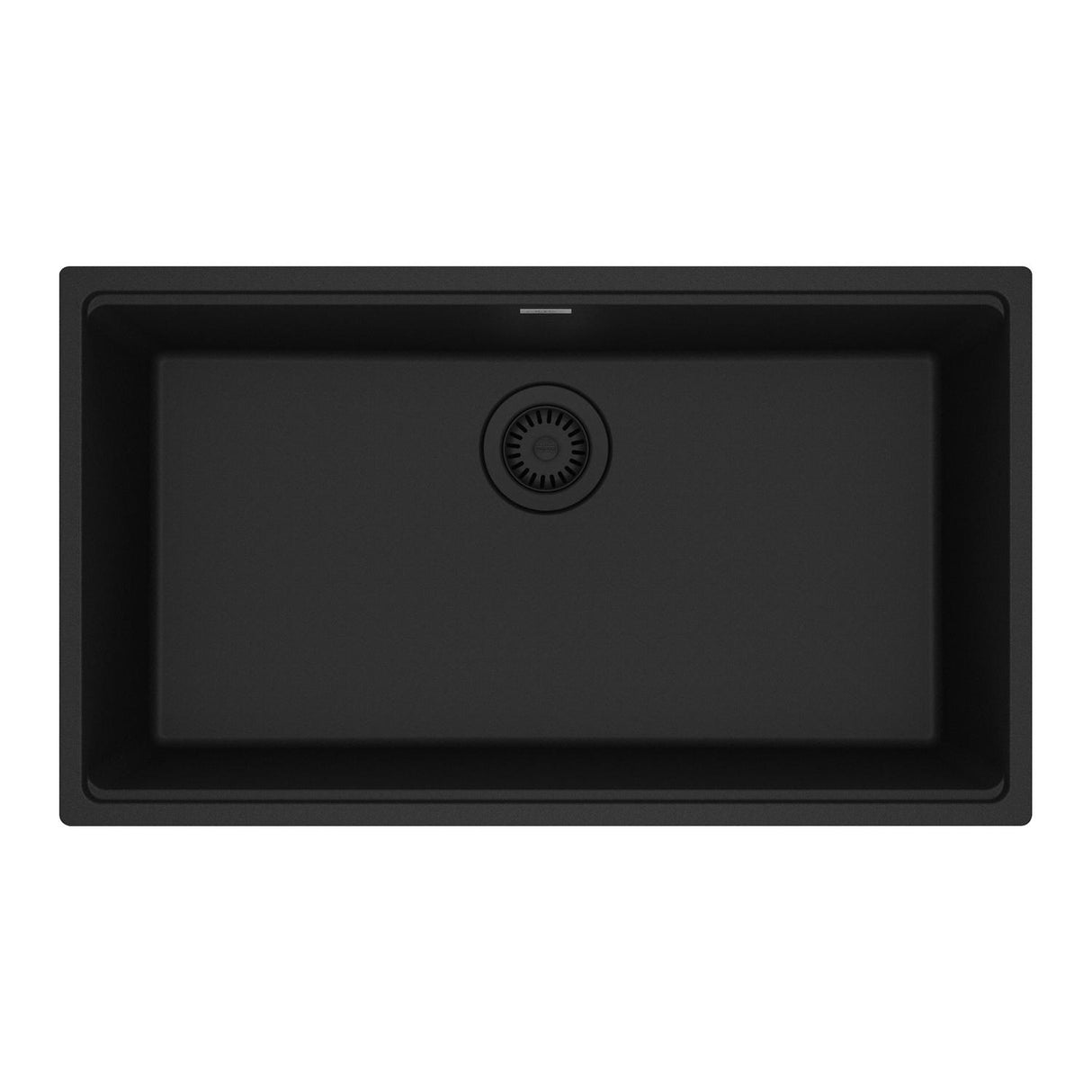 FRANKE MAG11029-MBK Maris Undermount 31-in x 17.81-in Granite Single Bowl Kitchen Sink in Matte Black In Matte Black
