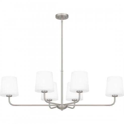 Quoizel GGR642BN Gallagher Linear chandelier 6 lights brushed nicke Island Light