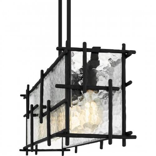 Quoizel DPN538MBK Daphne Linear chandelier 5 lights matte black Island Light