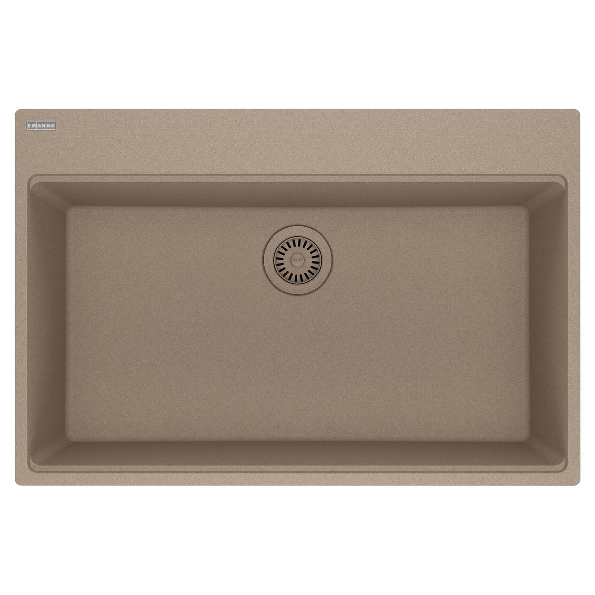 FRANKE MAG61031-OYS Maris Topmount 33-in x 22-in Granite Single Bowl Kitchen Sink in Oyster In Oyster