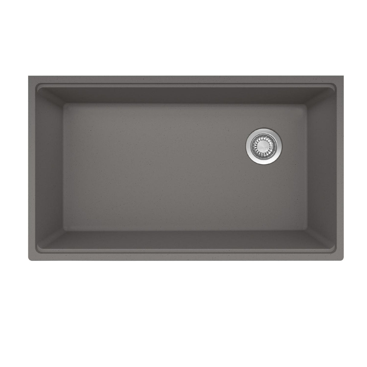 FRANKE MAG11031OW-SHG-WKC Maris Undermount 33-in x 19.31-in Granite Single Bowl Kitchen Sink in Stone Grey In Stone Grey
