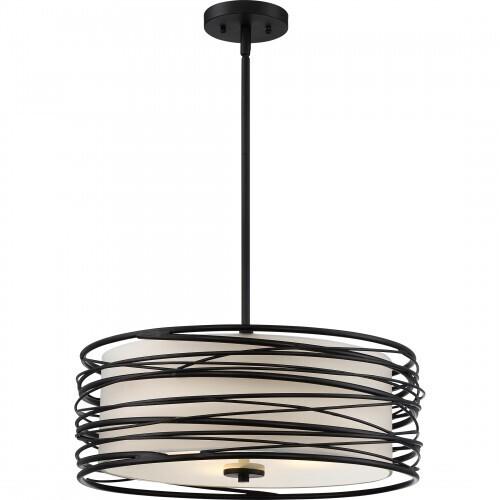 Quoizel SPL2820K Spiral 3lts pendant mystic black Pendant