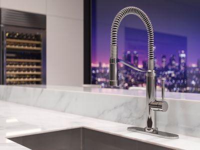 Pfister Polished Chrome Culinary Kitchen Faucet GT529-BRUC