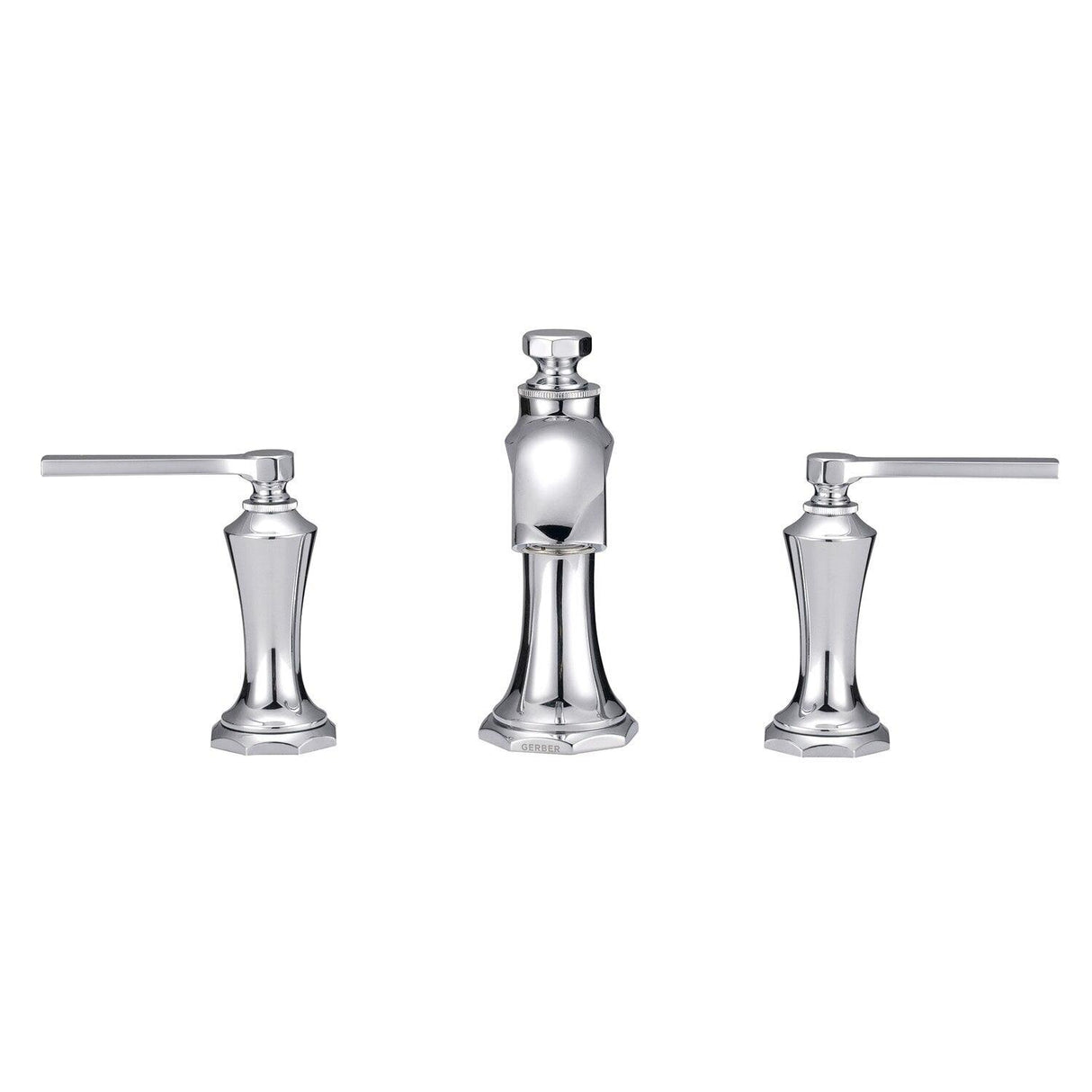 Gerber D304128 Chrome Draper Two Handle Widespread Lavatory Faucet