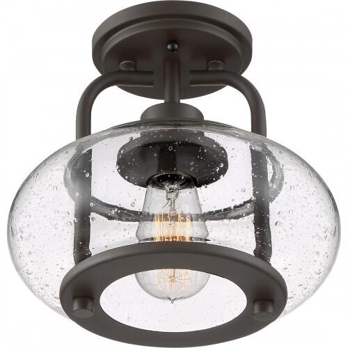 Quoizel TRG1710OZ Trilogy Semi flush 1 light old brnz Semi-Flush Mount
