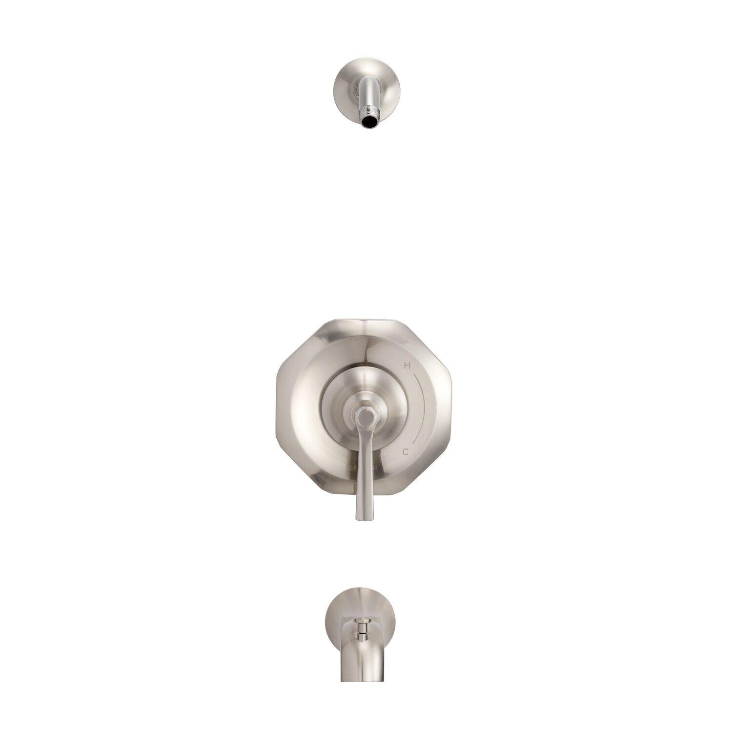 Gerber D500028LSBNTC Brushed Nickel Draper Tub & Shower Trim Kit, Without Showerhead
