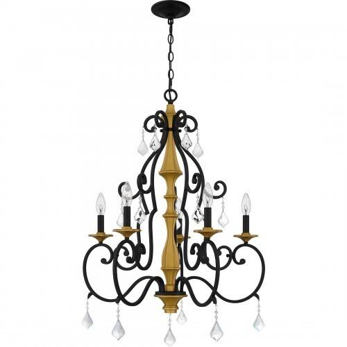 Quoizel AEA5026MBK Althea Chandelier 5 lights matte black Chandelier